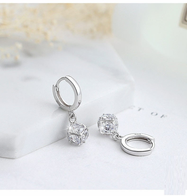 Jewelry Originals 925 Italy Silver Designer Exclusive Diamond Earrings For Women