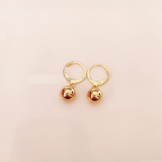 24K Bangkok Gold plated Drop earrings sphere