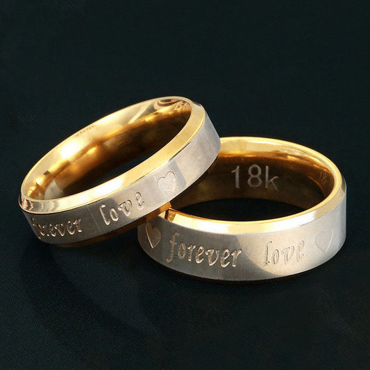 Bangkok Gold Couple Ring Forever Love for wedding Best Gift
