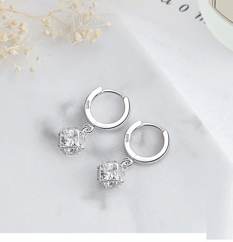 Jewelry Originals 925 Italy Silver Designer Exclusive Diamond Earrings For Women