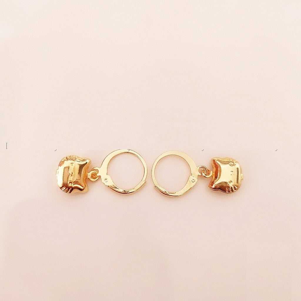 24K Bangkok Gold plated Drop earrings hello kitty