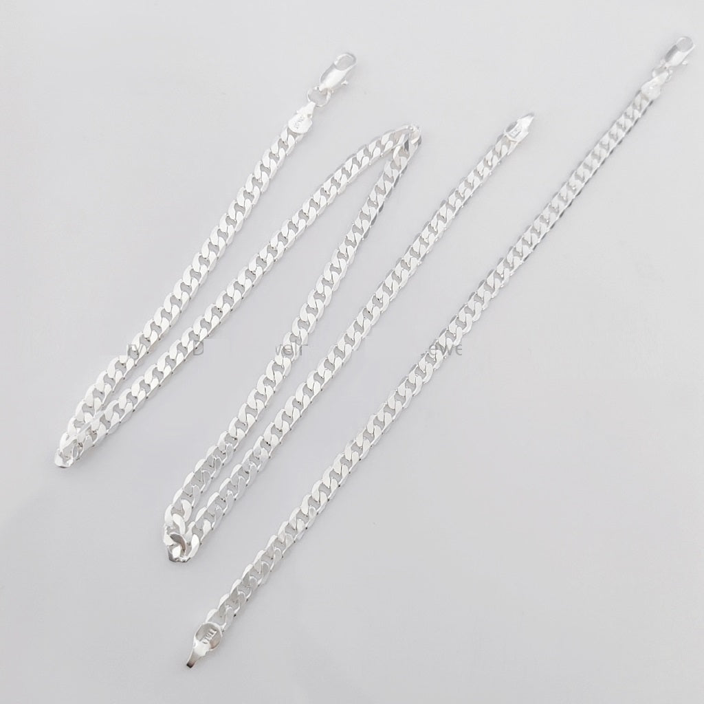 Jewelry 925 silver necklace Chain Bracelets set for Kids set