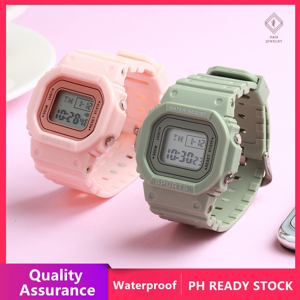 Sport Digital Waterproof Unisex Watch Colorful Relo Cute Candy Color Watch